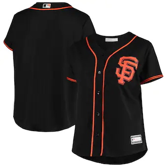 womens black san francisco giants plus size sanitized repli